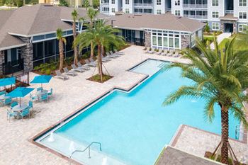 Sparkling clubhouse resident pool
